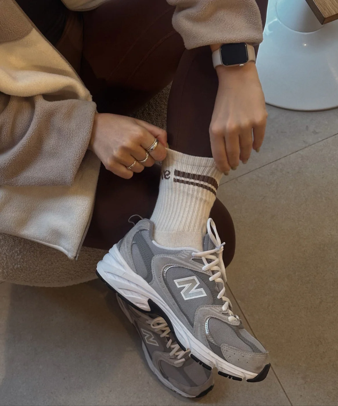 Espresso - Vintage Grip Socks - Image 5